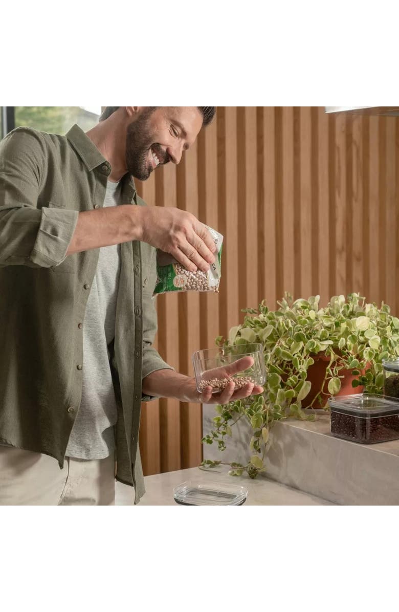 OU Airtight Clear Stackable Food Storage Container Set with Leak Proof Lid, Alternate, color,