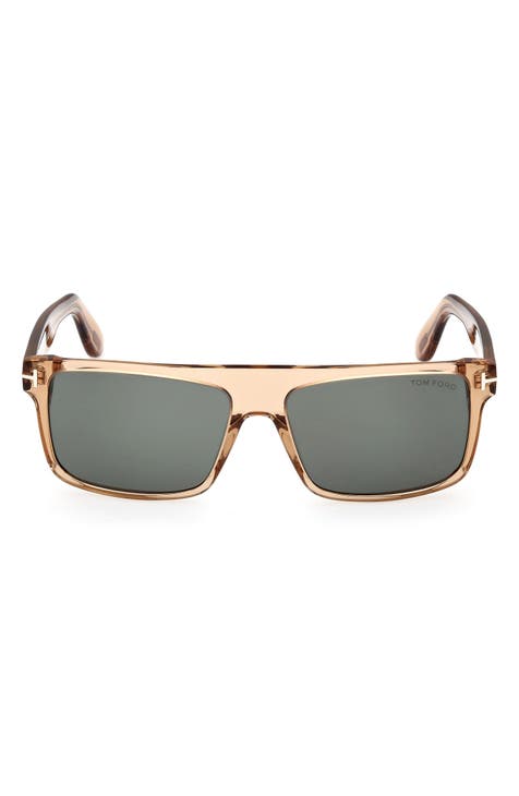 58mm Rectangular Sunglasses