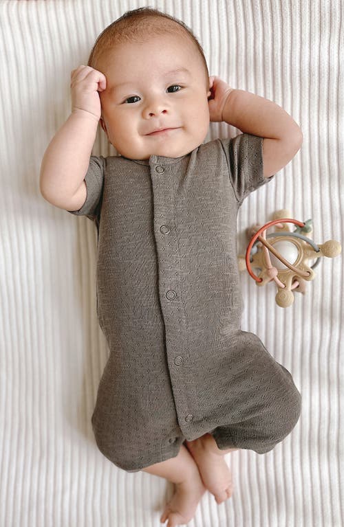 L'ovedbaby Pointelle Organic Cotton Romper In Feather