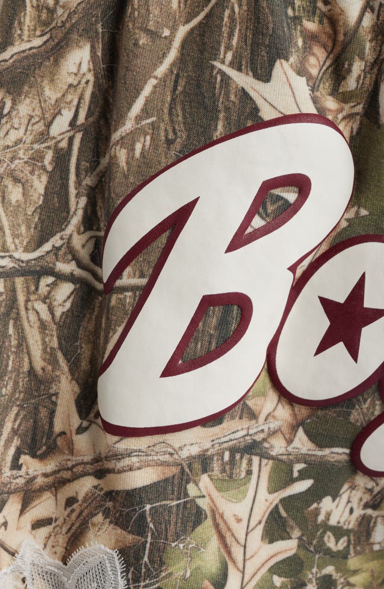 BOYS LIE Starlight Camo Lace Trim Shorts, Alternate, color, Multi