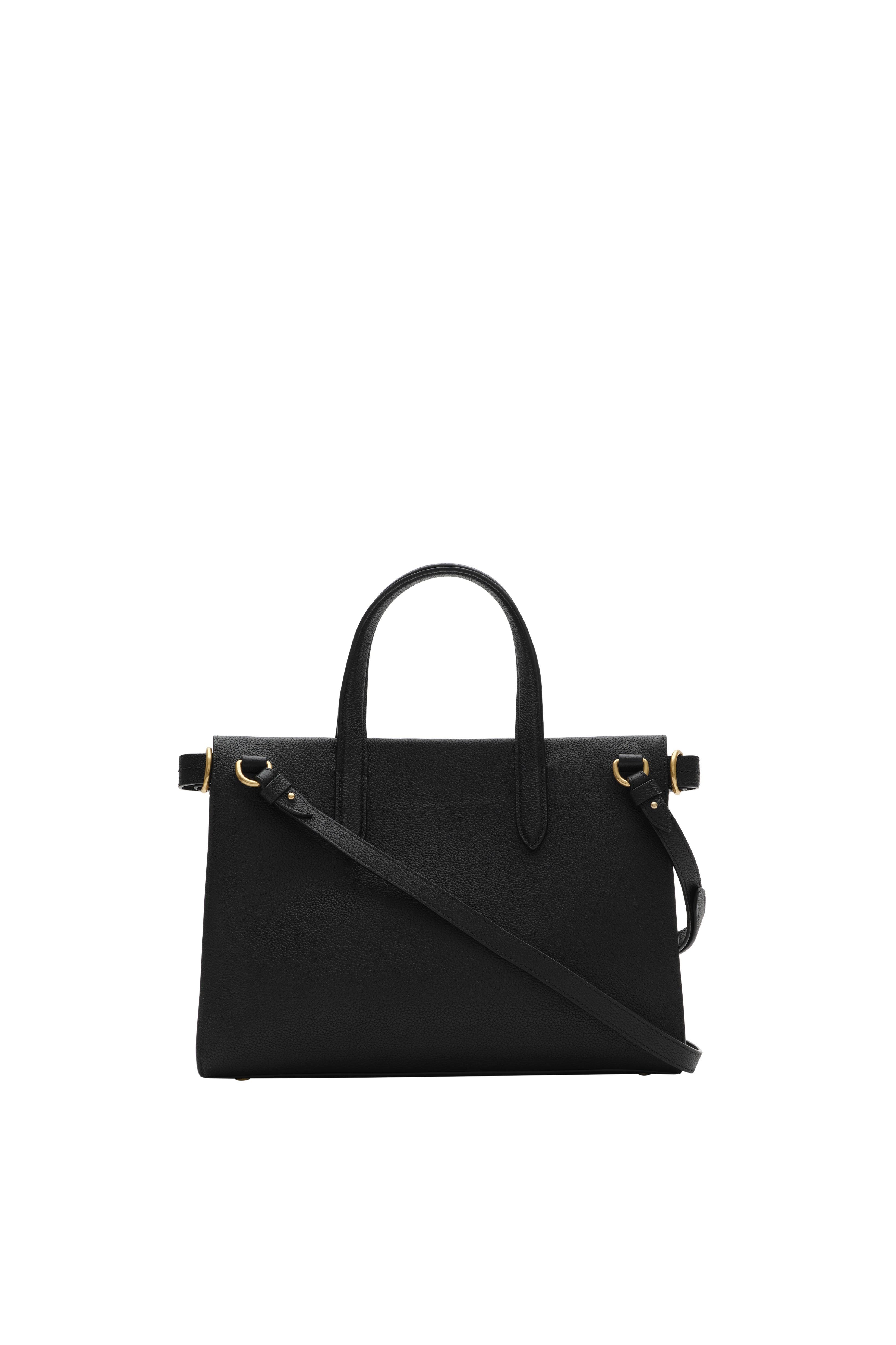 Burberry Small Cotswolds Check Tote, Alternate, color, Black