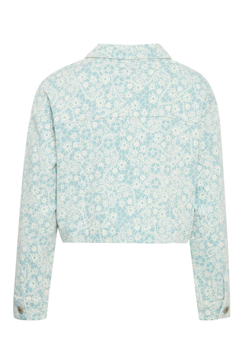 Calies Crop Trucker Jacket, Alternate, color, NILE BLUE