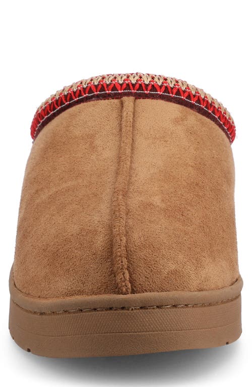 Taft Lance Leather Slipper In Chestnut