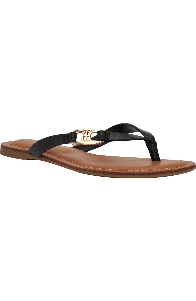 Tommy Hilfiger Liande Thong Sandal, Main, color, Black