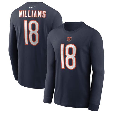 Men's Nike Caleb Williams Navy Chicago Bears Name & Number Long Sleeve T-Shirt