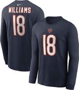 Nike Men's Nike Caleb Williams Navy Chicago Bears Name & Number Long Sleeve T-Shirt