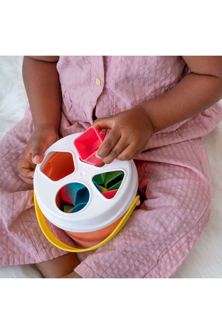 Feel to Learn Shape sorting bucket, Alternate, color, Orange Multi