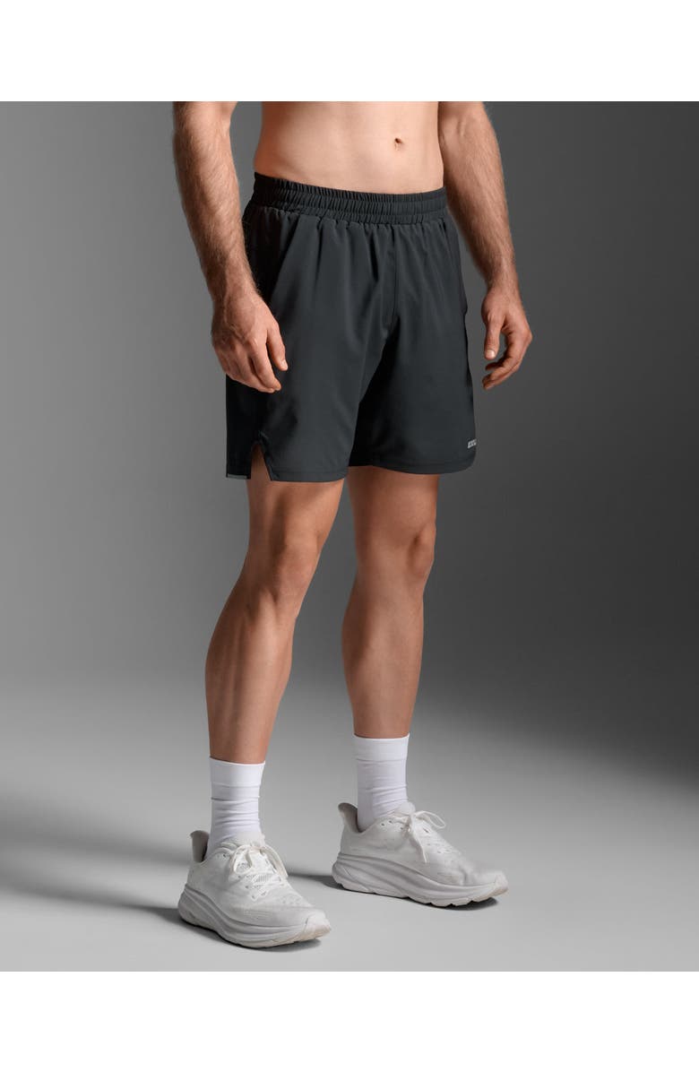 2XU Aero 7 Inch Shorts, Alternate, color, Black/Silver Reflective