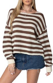 EDIKTED Anney Oversize Stripe Sweater