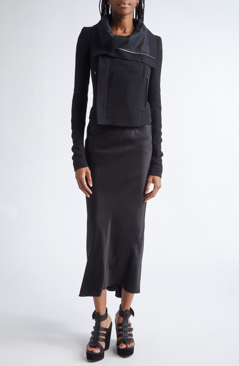 Rick Owens Long Sleeve Rib T-Shirt, Alternate, color, Black