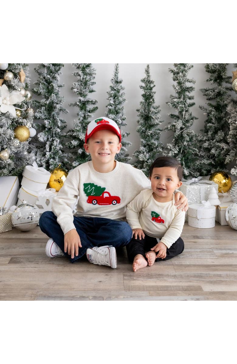 Sweet Wink Christmas Truck Patch Trucker Hat, Alternate, color, Red/White