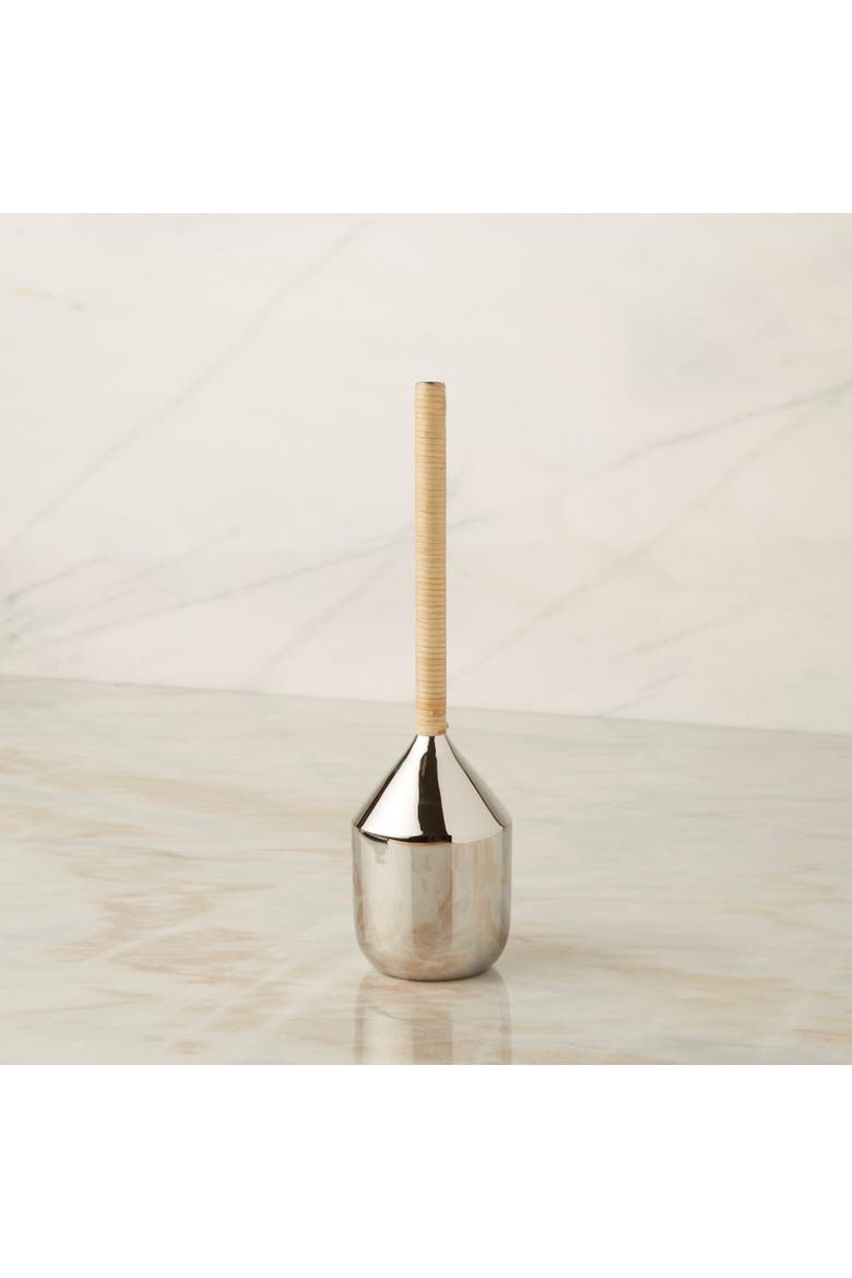 Arendal Rattan Vessel, Tall, Alternate, color, Silver