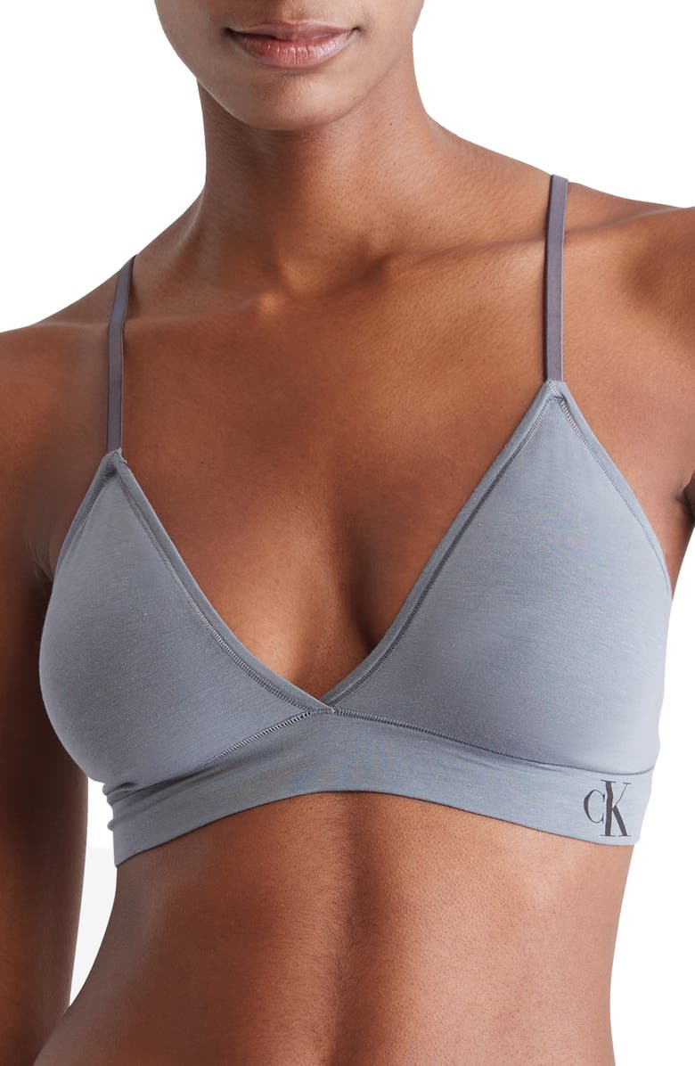Calvin Klein Naturals Wireless Cotton Blend Bra, Main, color, 