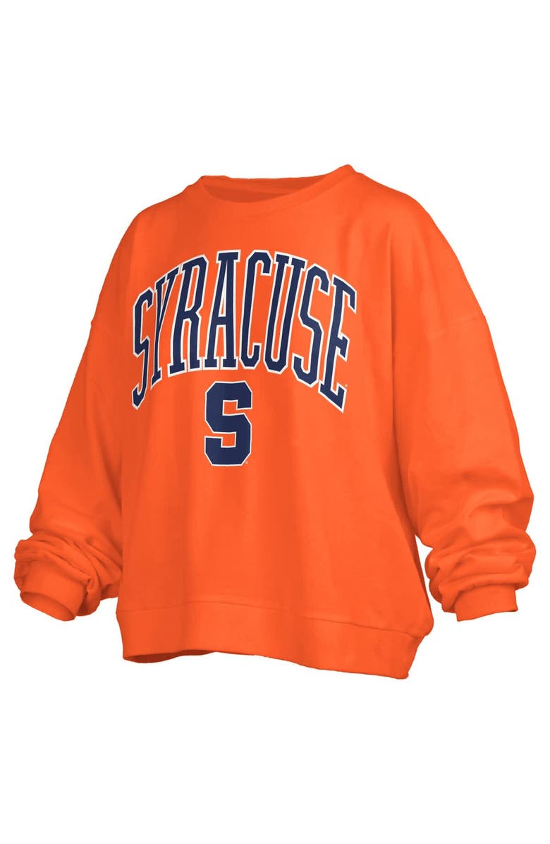 PRESSBOX Women's Pressbox  Orange Syracuse Orange Janise Fleece Sweatshirt, Alternate, color, Orange