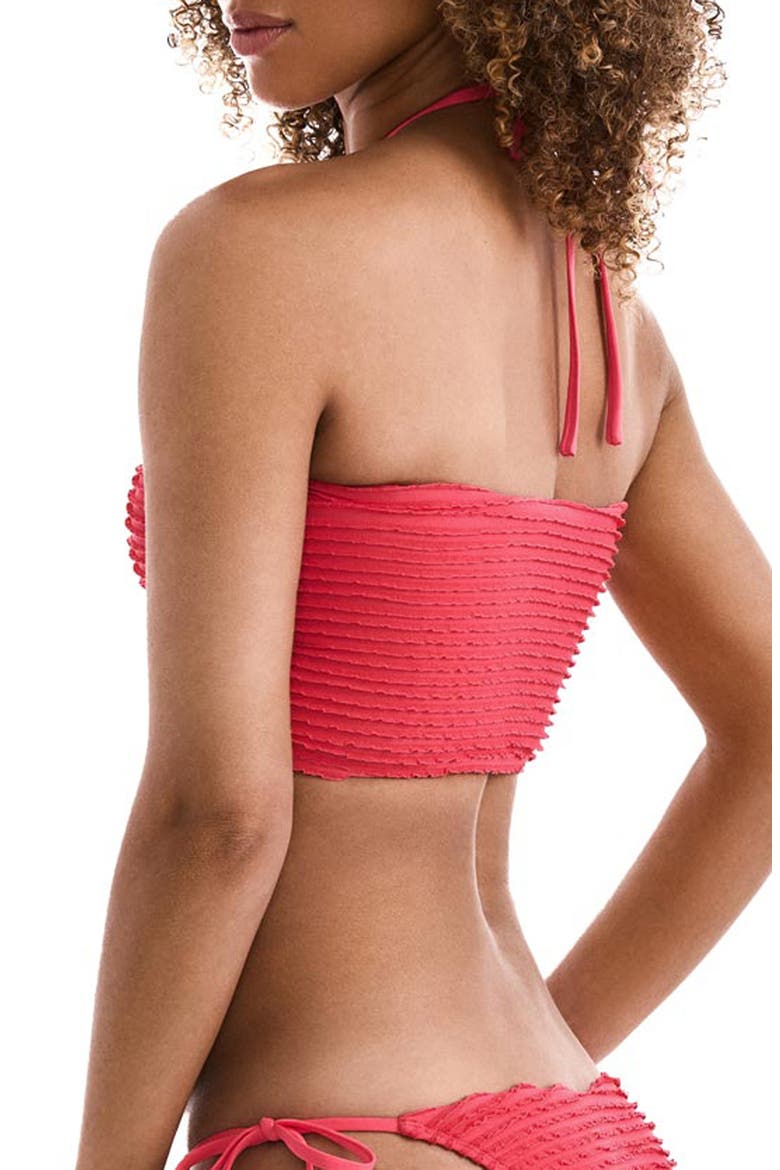 Hayden Crop Tankini Top, Alternate, color, HOT CORAL