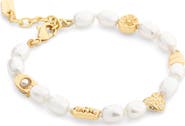 COACH Iconic Faux Pearl Station Bracelet