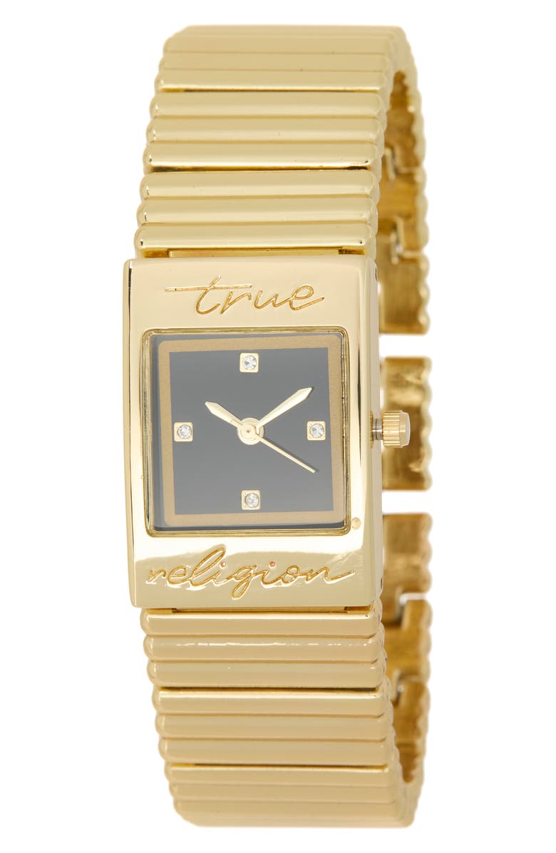 True Religion Square Bracelet Watch, 17.5mm, Main, color, Gold