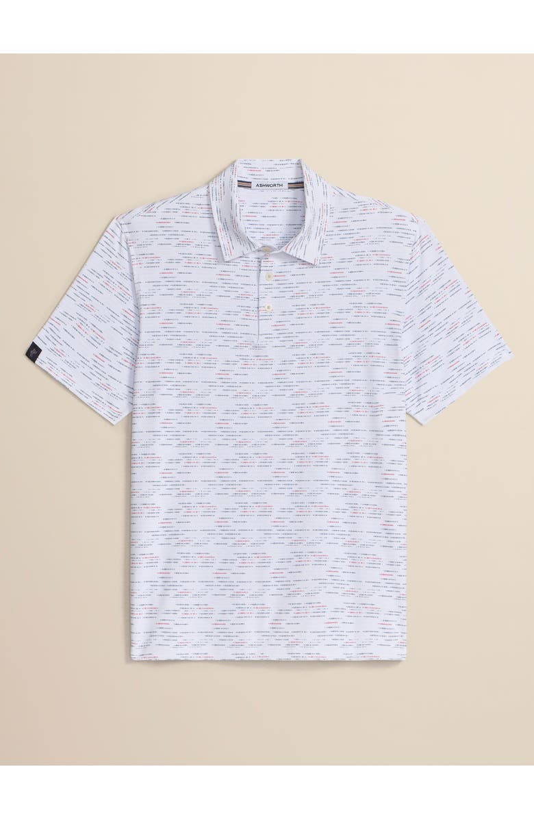 ASHWORTH GOLF Matrix Polo, Main, color, White/Core Red