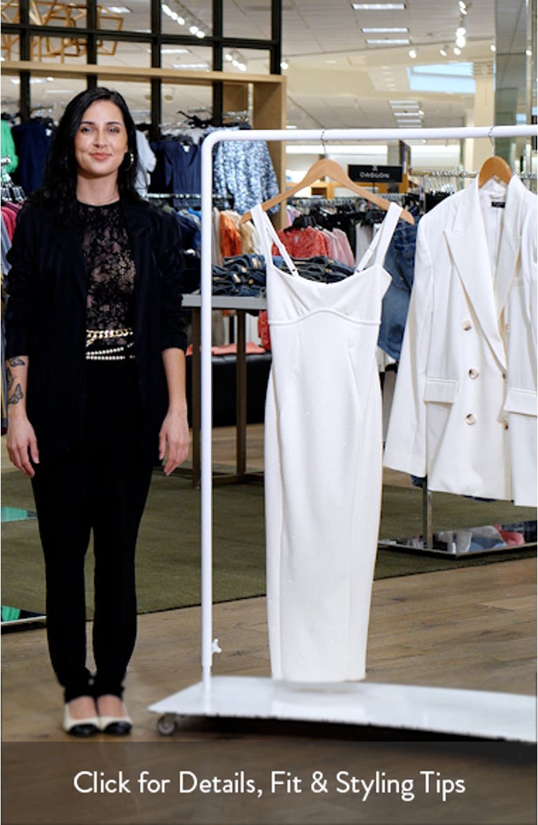 Sculpting Crystal Sweetheart Midi Dress, sales video thumbnail