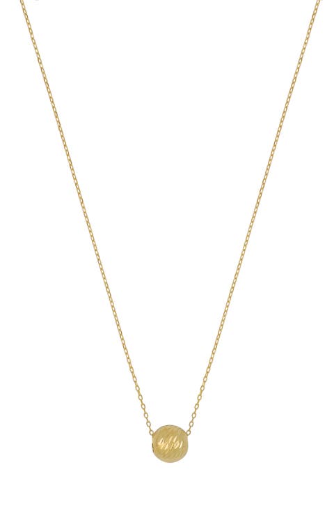 14K Gold Sphere Pendant Necklace (Trunk Show Exclusive)