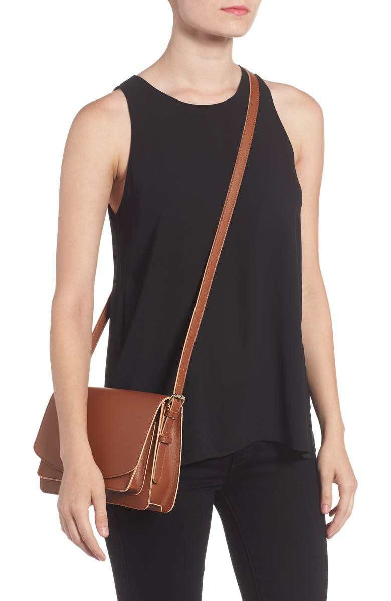 Sole Society 'Michelle' Faux Leather Crossbody Bag, Alternate, color,