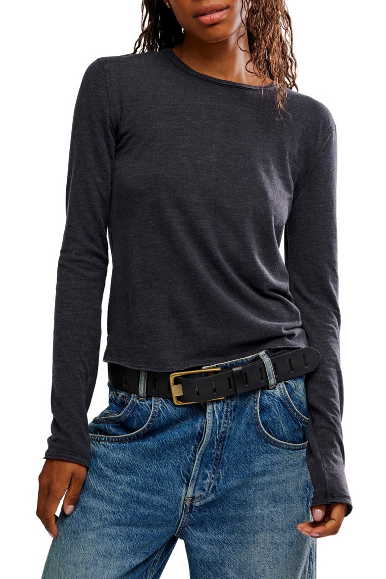 Nova Long Sleeve T-Shirt, Main, color, BLACK