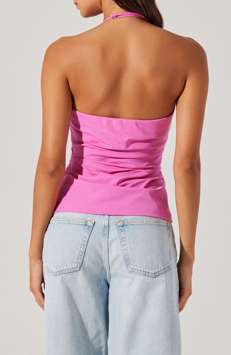 ASTR the Label Mel Side Ruched Halter Top, Alternate, color, Pink