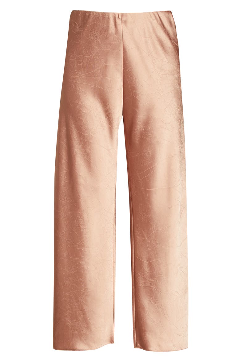 Satin Bias Cut Pants, Alternate, color, TERRA ROSE