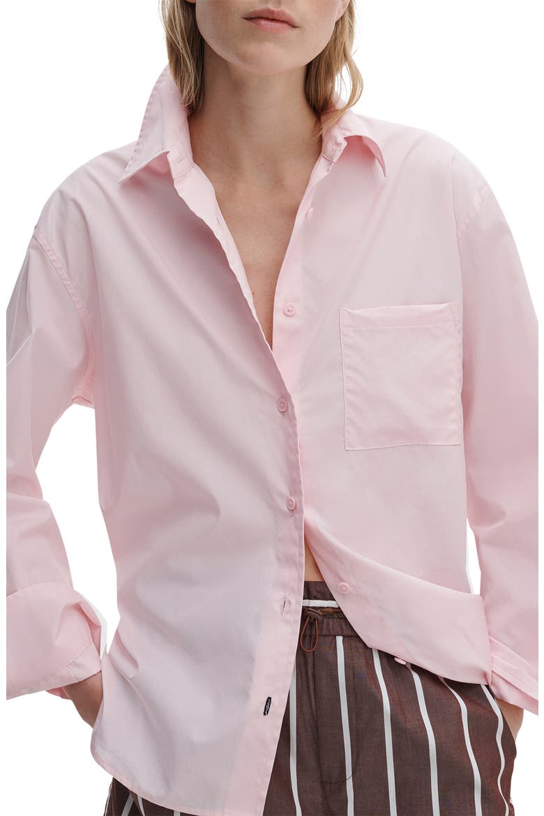 Connie Cotton Poplin Button-Up Shirt, Alternate, color, PEONY