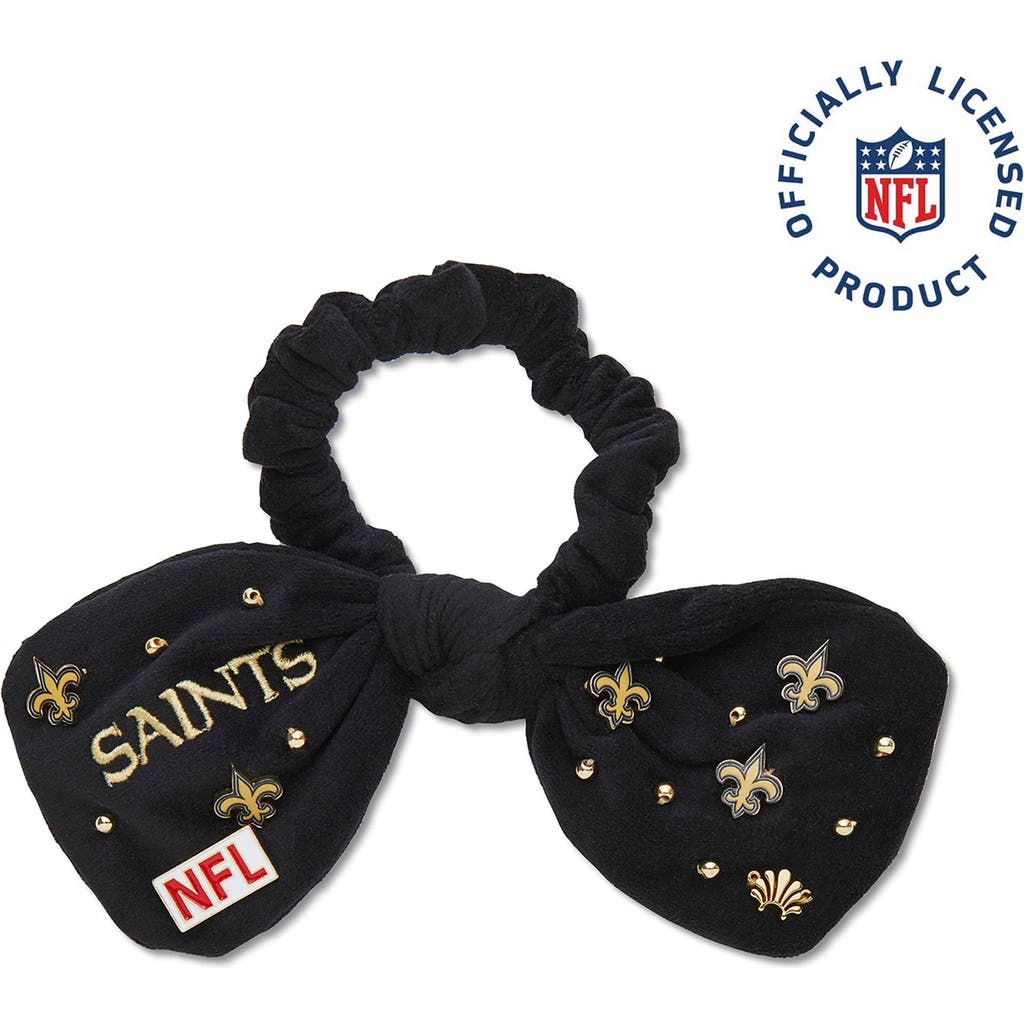 Lele Sadoughi New Orleans Saints Bow Scrunchie In Burgundy