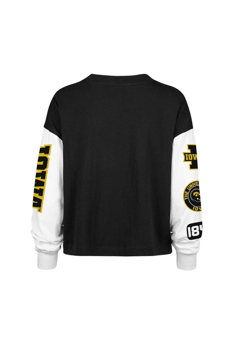 '47 Women's '47 Black Iowa Hawkeyes Sydney Long Sleeve T-Shirt, Alternate, color, Black