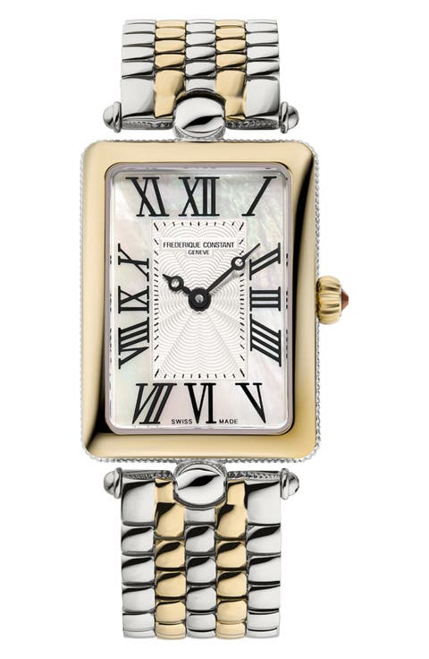 Classics Carrée Small Seconds Bracelet Watch, 36mm x 25.2mm