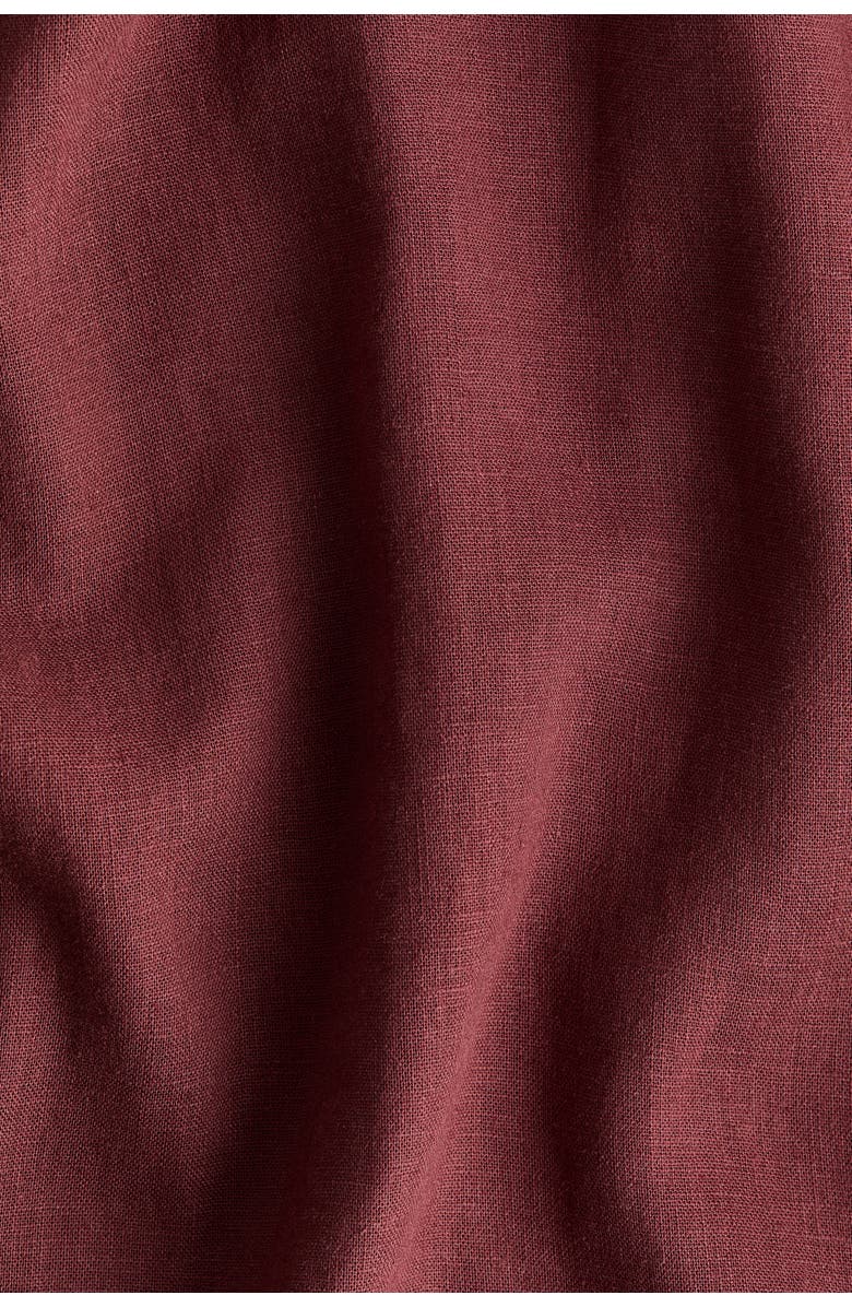 H&M Linen-blend shirt dress, Alternate, color, Rust Red