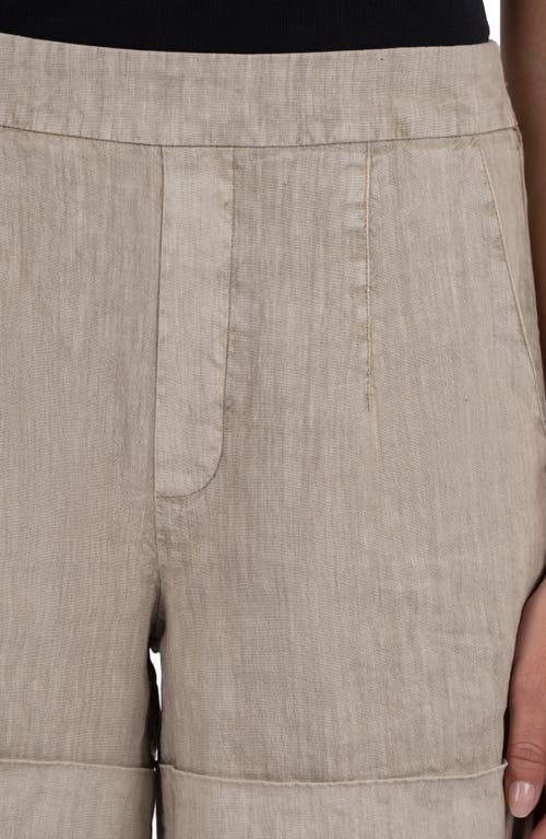 Kut From The Kloth Nicole Pull-on Linen Blend Shorts In Neutral