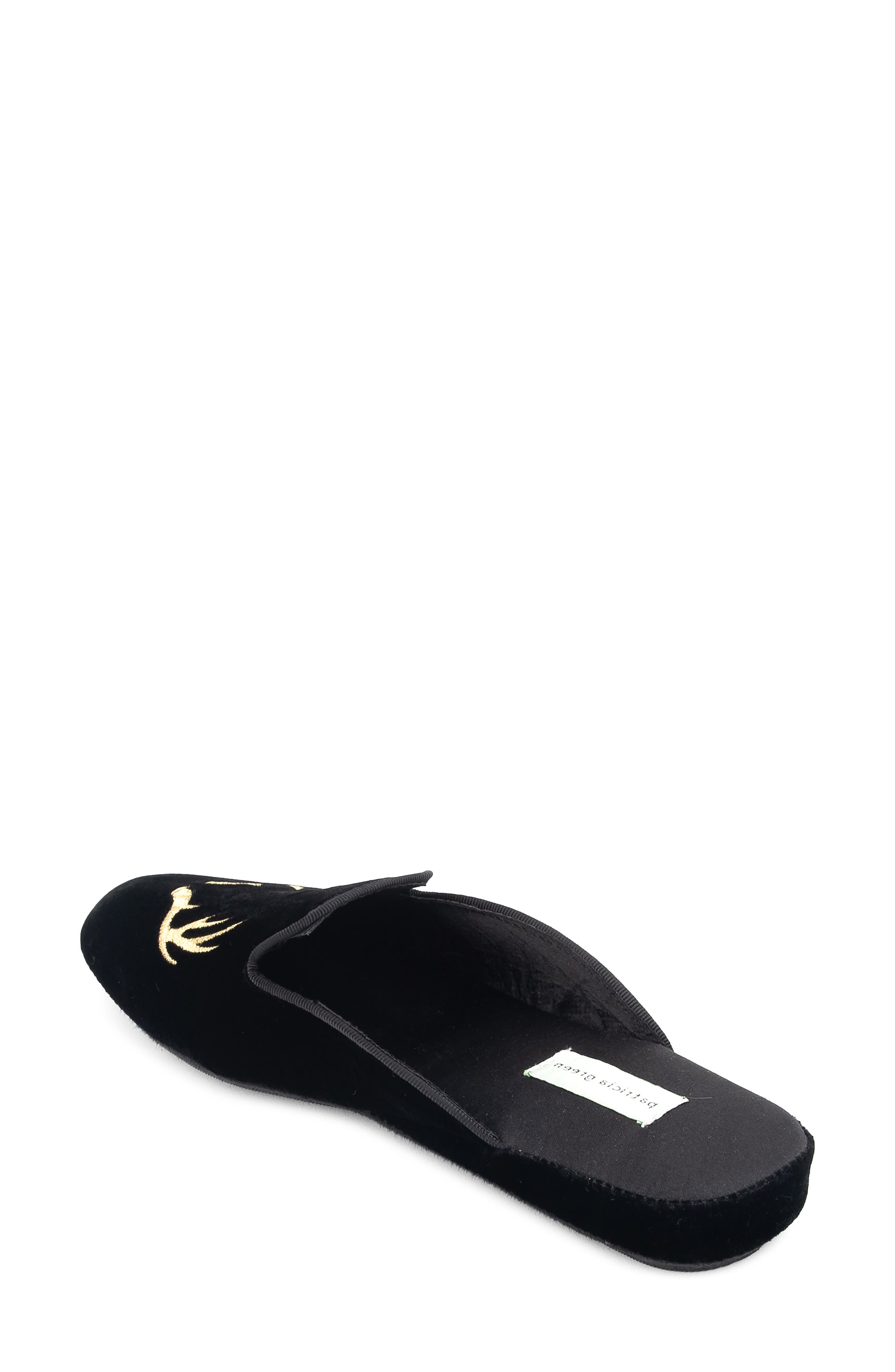 patricia green Antler Embroidered Slipper, Alternate, color, 