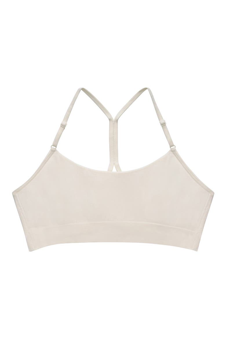 Seamless Stretch Cotton Blend Wireless Bralette, Alternate, color, SEA SALT