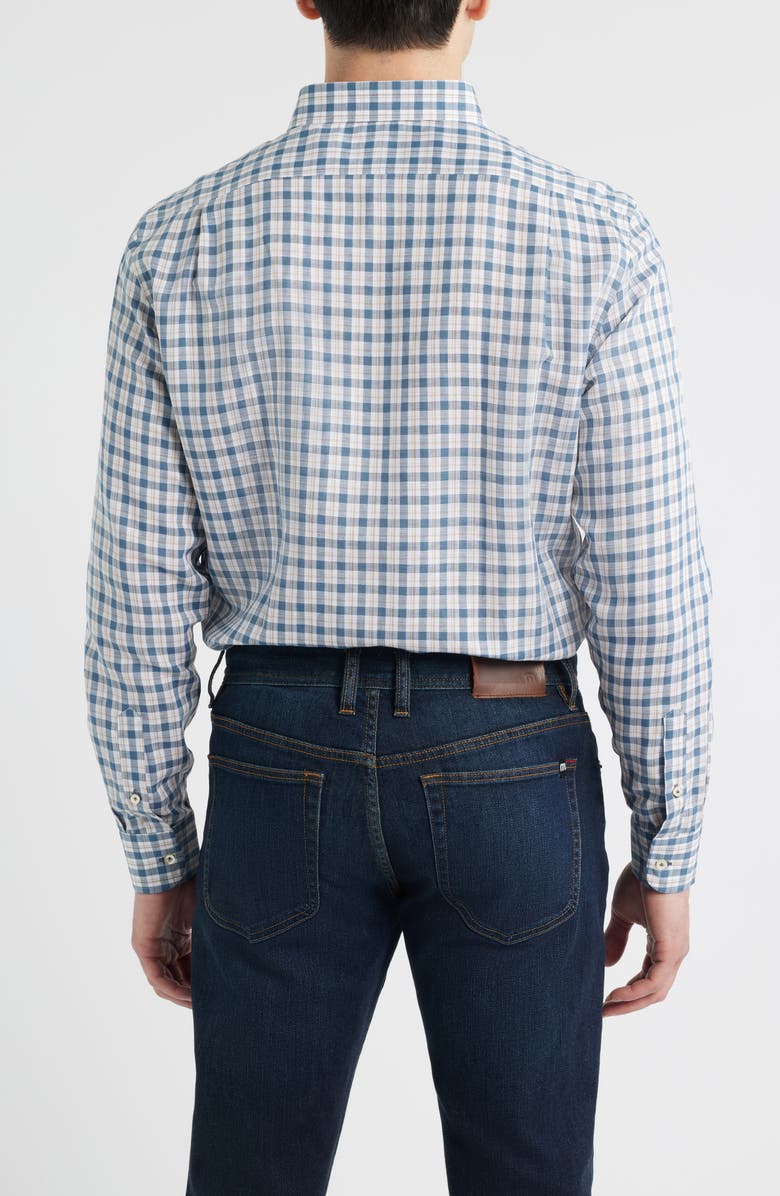 johnnie-O Tad Plaid Linen Blend Button-Up Shirt, Alternate, color, 