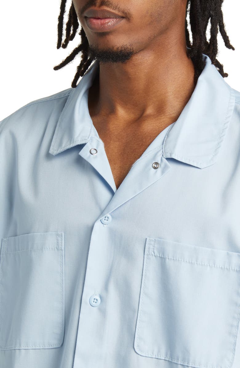 Elwood Logo Back Short Sleeve Button-Up Work Shirt, Alternate, color,