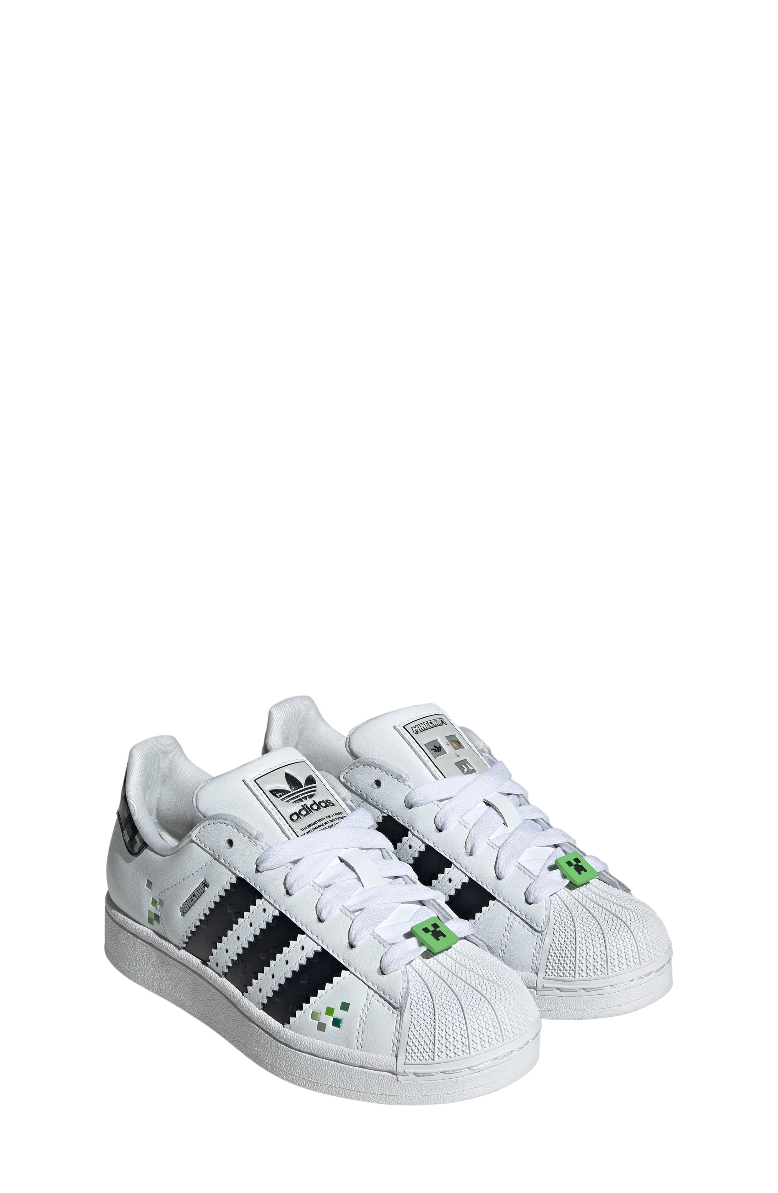 adidas x Minecraft Kids' Superstar II Sneaker, Alternate, color, 