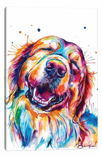 iCanvas Golden Smile by Weekday Best Canvas Print