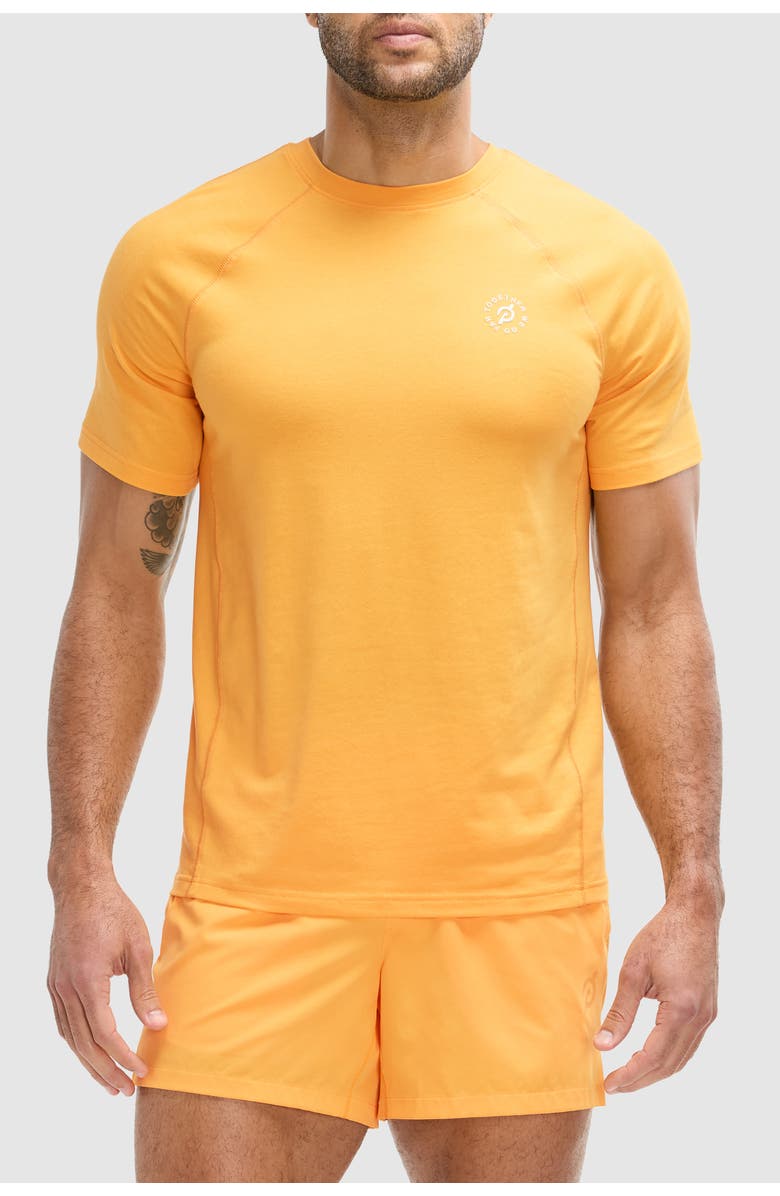Peloton Tech Jersey Short Sleeve, Main, color, Amber