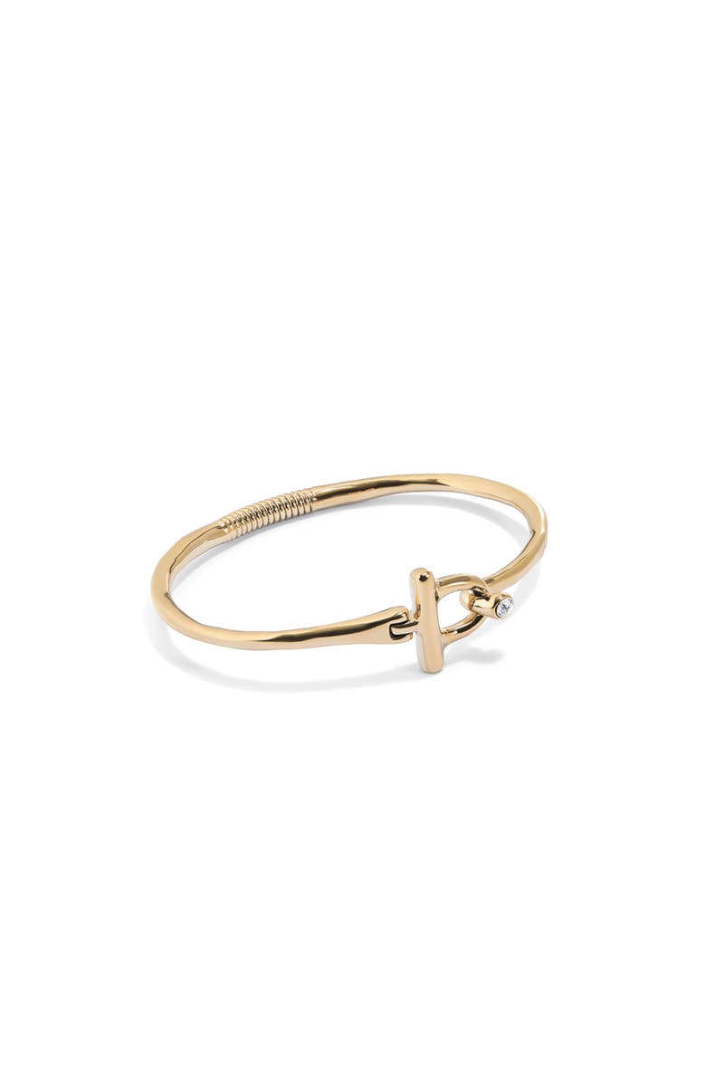 UNODE50 White Topaz Bangle Bracelet, Alternate, color, Gold