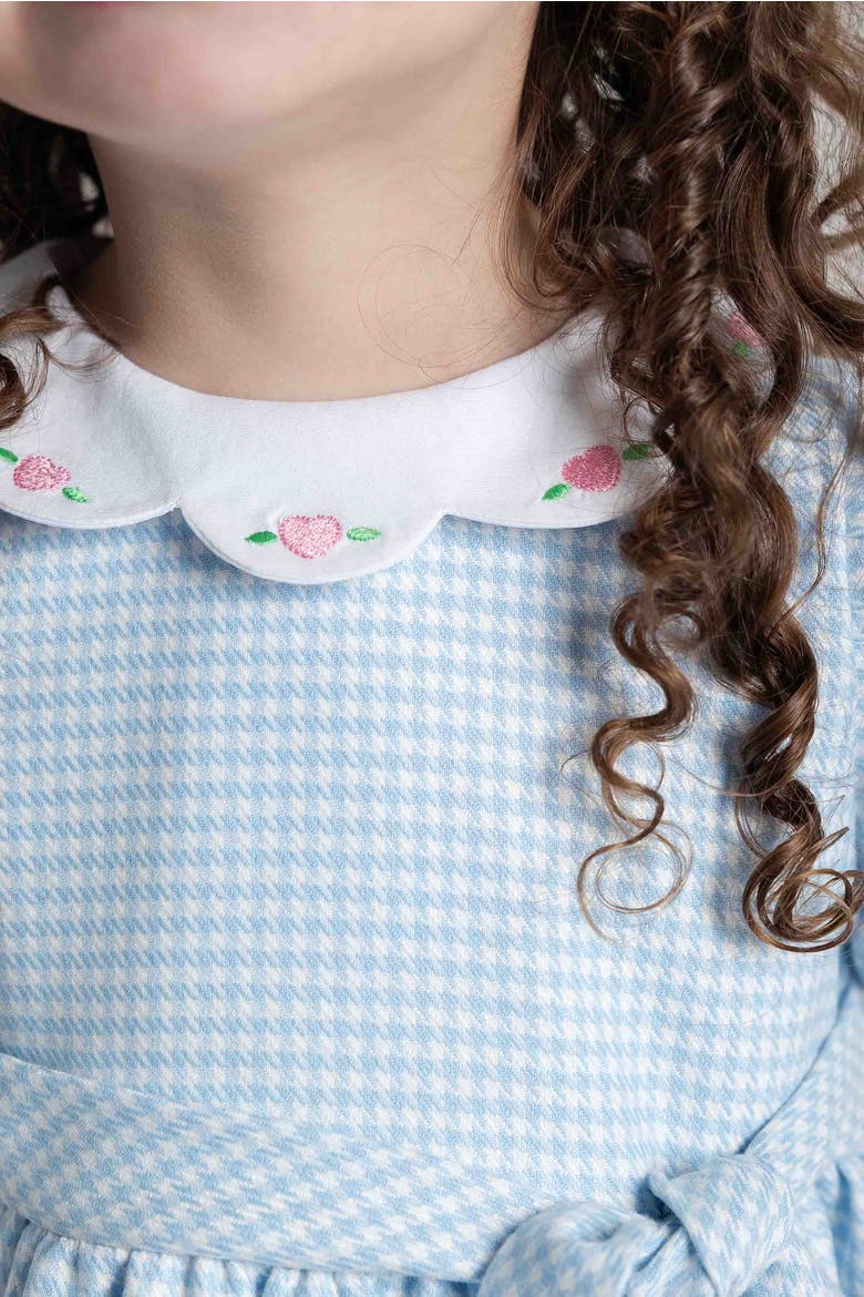 Houndstooth Dress With Hearts, Alternate, color, Light Blue, White