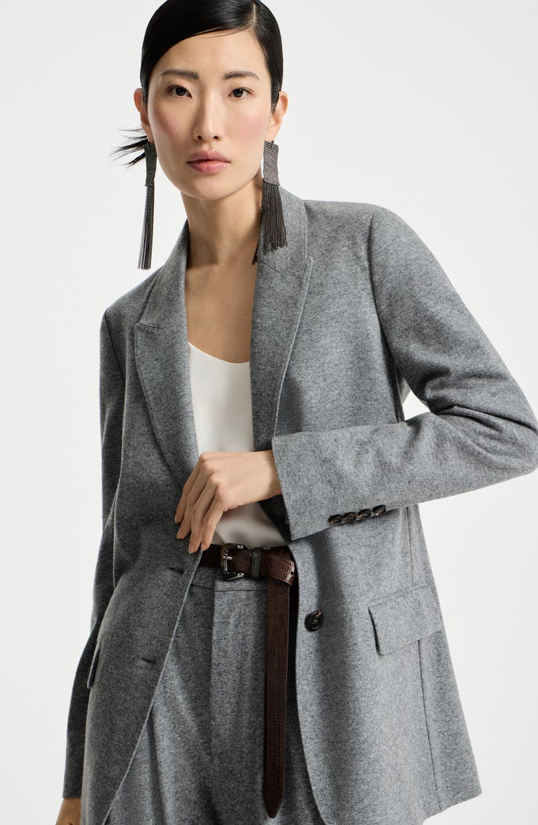 Brunello Cucinelli Deconstructed blazer, Alternate, color, Grey