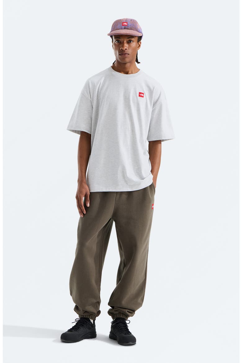 Box Logo Cotton T-Shirt, Alternate, color, TNF CLASSIC GREY HEATHER