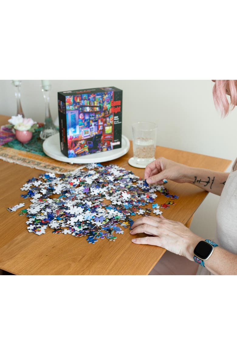 '80s Game Room Pop Culture 1000 Piece Jigsaw Puzzle By Rachid Lotf, Alternate, color, Multi-Color