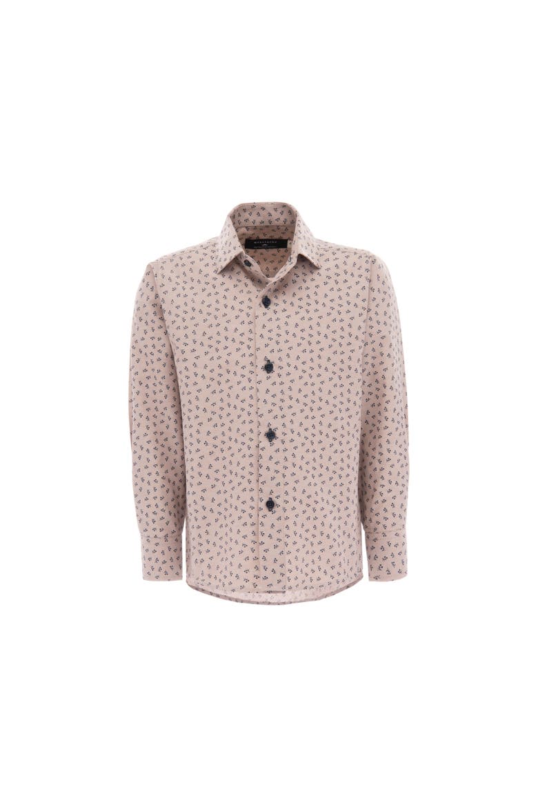 Printed Dress Shirt, Alternate, color, Beige