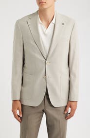 Jack Victor Morton Sand Tonal Herringbone Sport Coat