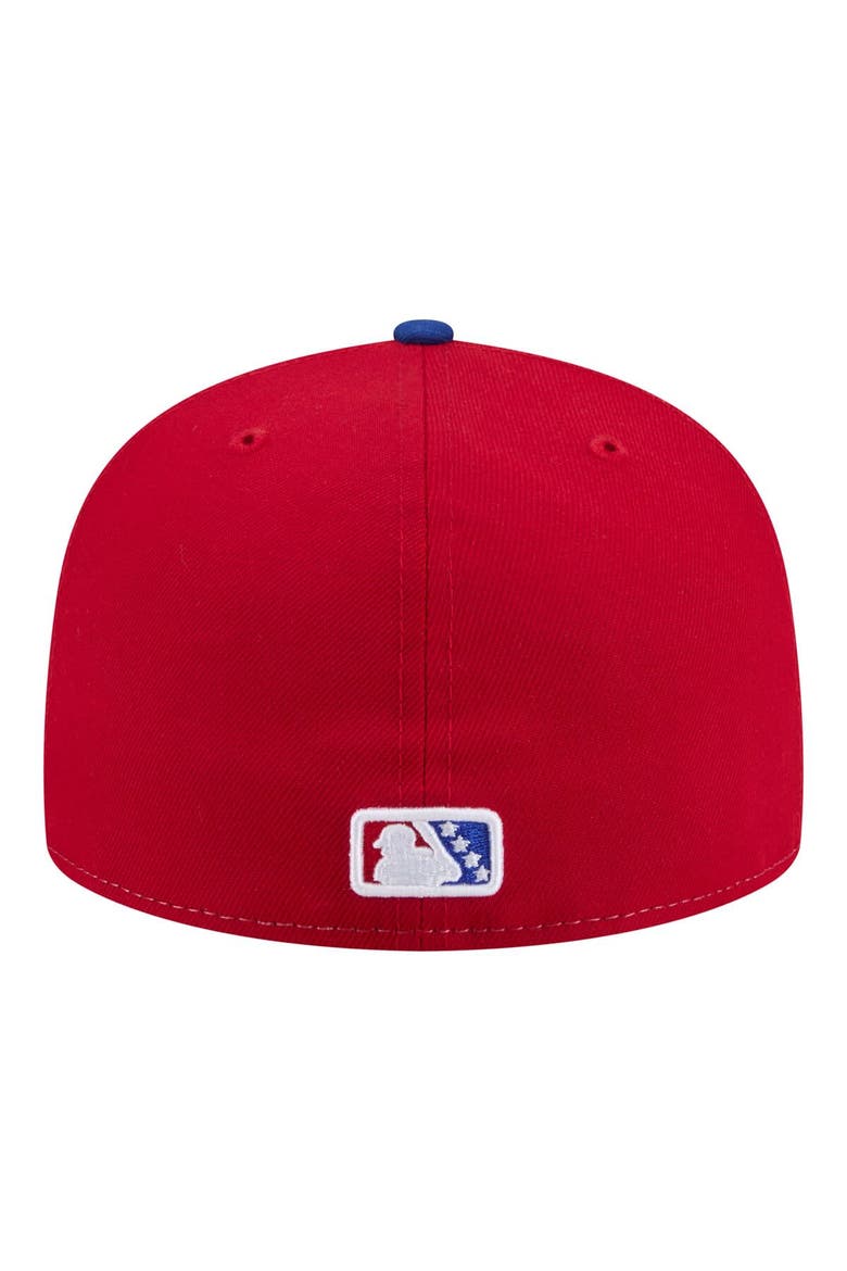 Men's New Era  Red/White/Blue Reading Fightin Phils Minor League Theme Nights 59FIFTY Fitted Hat, Alternate, color, White