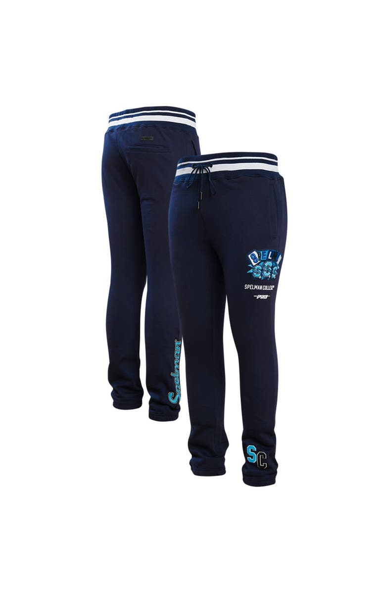 PRO STANDARD Men's Pro Standard  Navy Spelman College Jaguars Homecoming Fleece Sweatpants, Main, color, Navy